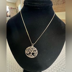 Italian Sterling Silver Necklace with Pendant.